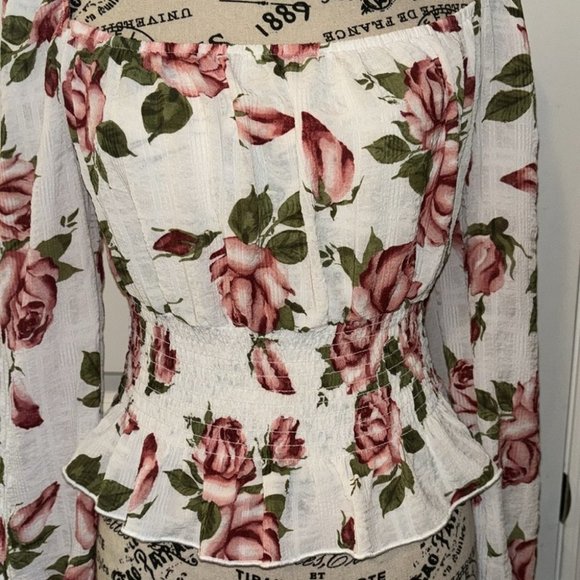 Guess Women’s Floral Flowy Blouse - Picture 2 of 8